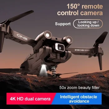 4K Dual Camera Profesional Dron žaislas su Strobe Light Mini 2.4G WIFI kliūčių vengimo RC Quadcopter RC dronu
