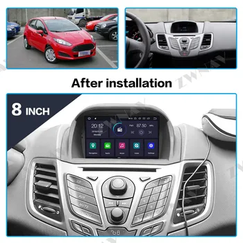 8+128G Android automobilinis radijas Ford Fiesta MK7 MK6 2009 - 2016 Radio Auto Stereo GPS navigacija Vaizdo multimedijos grotuvas Pagrindinis blokas