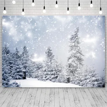 Avezano fonas fotografijai Sniegas Žiema Kalėdų stebuklų šalis 