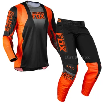 Flexair Mach Gear Set Džersio kelnės 180 360 MX Combo Moto Enduro Keturračio aprangos įranga Vyriškas Dirtbike kostiumas Suaugusiems