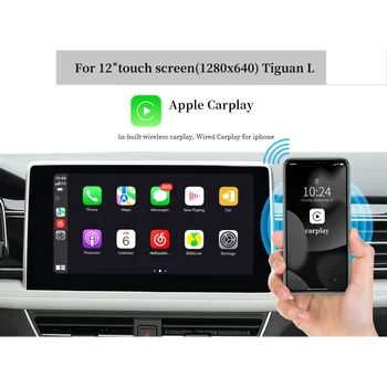 Hualingan Android 12 VW Volkswagen Tiguan atnaujinimas Apple CarPlay Android Auto auto radijas stereofoninis GPS navi Google Maps