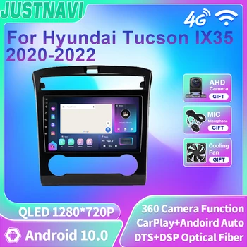 JUSTNAVI QLED Android automobilinis radijas skirtas Hyundai Tucson IX35 2020 2021 2022 Multimedijos vaizdo grotuvas Pagrindinis blokas Carplay GPS navigacija