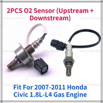Oxygen O2 Sensor 2PCS Up+Down Stream 2007-2011 Honda Civic 1.8L Gas