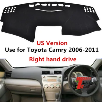 TAIJS gamyklinis aukštos kokybės anti-nešvarus Zomšos prietaisų skydelio dangtelis, skirtas Toyota Camry 2006-2011 Dešinės pusės vairas karštas pardavimas
