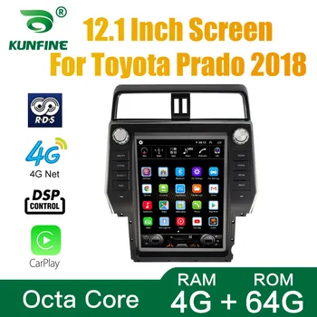 Tesla Style For Toyota Prado 2018 Car Stereo Radio Octa Core 4GB RAM 64GM ROM Android 10.0 Car DVD GPS grotuvas be denio